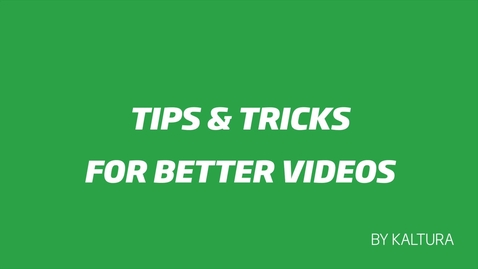 Thumbnail for entry Tips &amp; Tricks for Better Videos - Chapter 4 - Post-Production