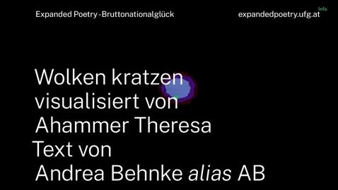 Thumbnail for entry Expanded Poetry – Bruttonationalglück: Wolken kratzen