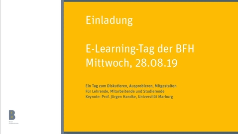 Vorschaubild für Eintrag E-Learning-Tag 2019
