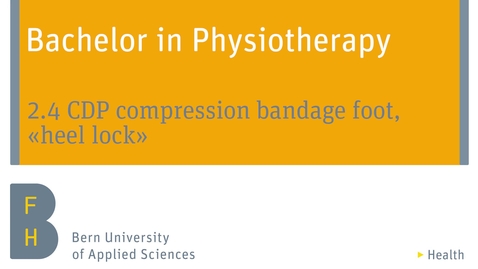 Vorschaubild für Eintrag 2.4 CDP compression bandage foot, «heel lock»